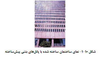 ساختمان ساخته شده با پانلهاي بتنی پیش ساخته