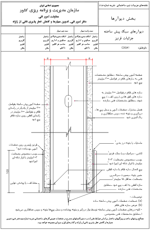 دیوار سبک پیش ساخته دیتیل قرنیز