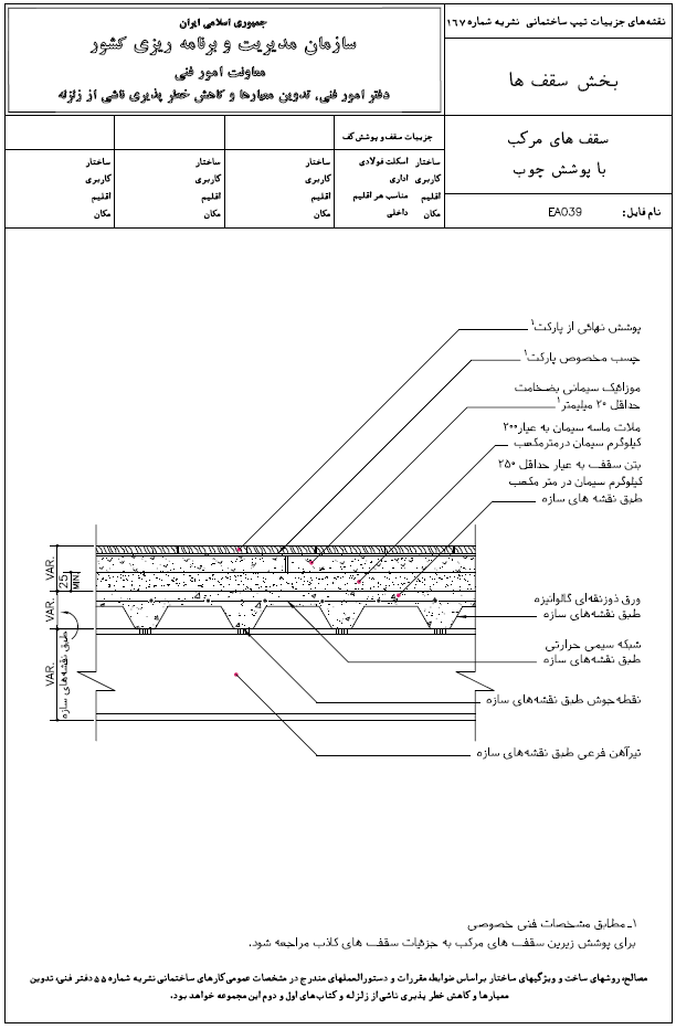 سقف مرکب با پوشش چوب نشریه 167