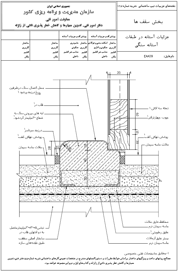 دیتیل آستانه سنگی در