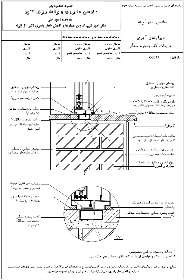 دیتیل کف پنجره