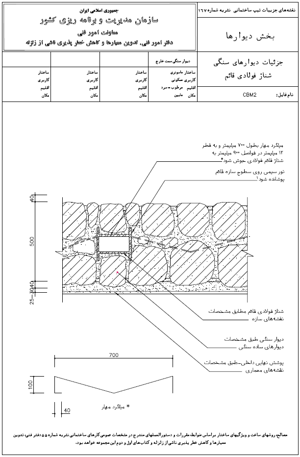 شناژ فولادی قائم