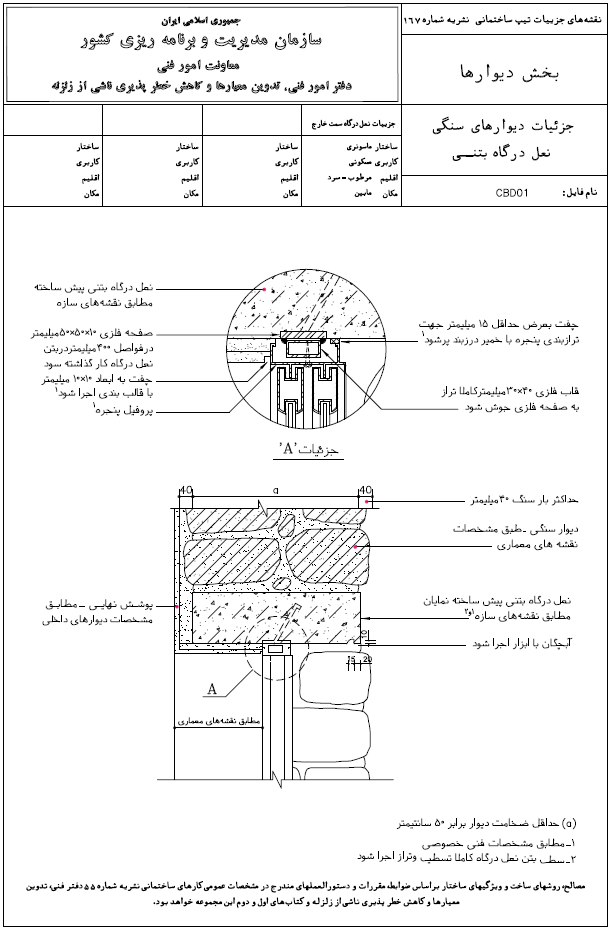نقشه جزئیات معماری