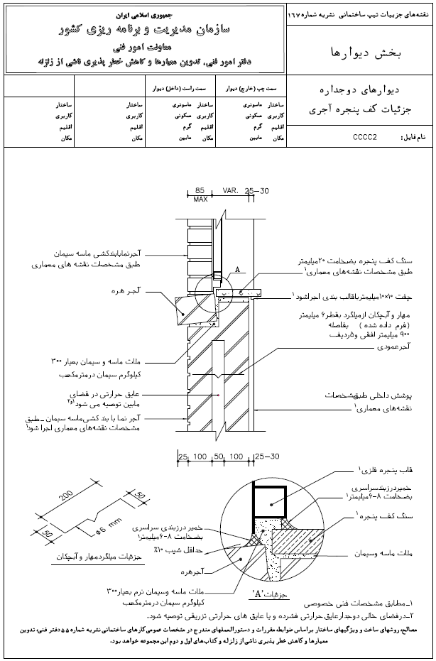 کف پنجره آجری