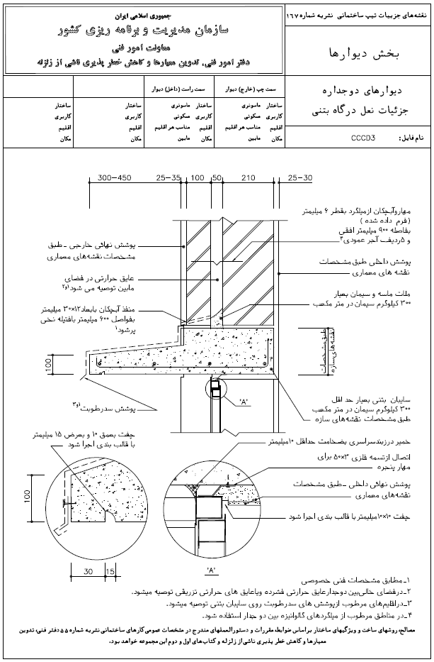 دیتیل نعل درگاه بتنی