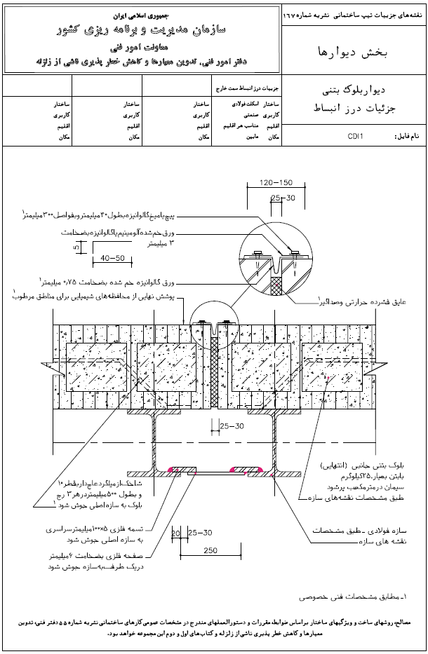 دیتیل درز انبساط
