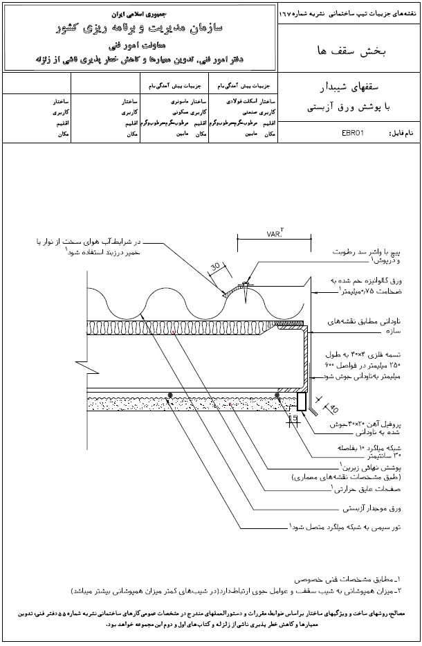 سقف فلزی نشریه 167