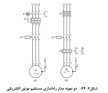 مدار راه اندازي مستقیم موتور الکتریکی